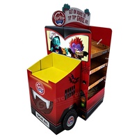 Présentoirs pliables personnalisés en carton ondulé grand volume pour supermarchés et promotions saisonnières