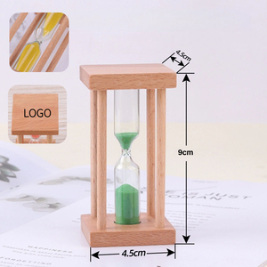 Personalizado Mini 1/3/5 Minutos Marco de madera portátil Reloj de arena Temporizador Art Deco Hecho a mano Boda Oficina Regalo de negocios para té Reloj de arena - Product Image 4