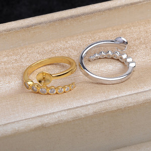 แหวนเงินแท้ S925 แบบเปิดสำหรับผู้หญิง แฟชั่น ปรับขนาดได้ ใช้งานได้หลากหลาย ประดับมุก รุ่น 5681 - Product Image 3