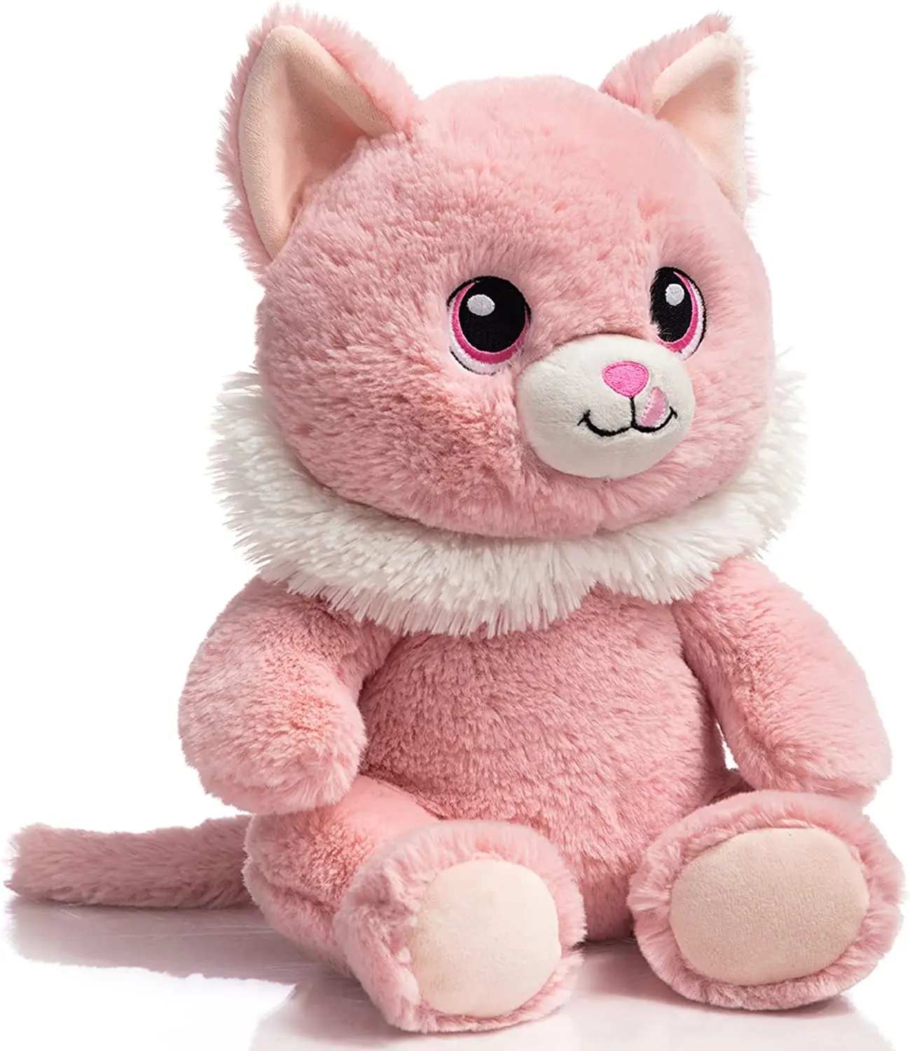 Pink Cat Stuffed Animal Pink Kitty Cute Kitten Plush Toy Gift for Kids 11 inch