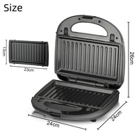 Zogifts Sandwich Maker Set Machine à gaufres portable 6 en 1 Équipement domestique antiadhésif Grille-pain détachable en acier inoxydable durable