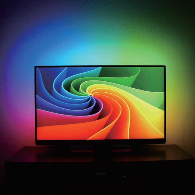 16.4FT Smart Ambient TV Light Kit Music Sync Box Color Changing Remote Control Led Backlight Led Light Strip RGB