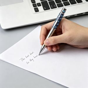 Stylo bille rotatif en métal imprimé avec logo personnalisé – Cadeau promotionnel pour entreprise, bureau, étudiant – Fournitures de papeterie publicitaire - Product Image 4