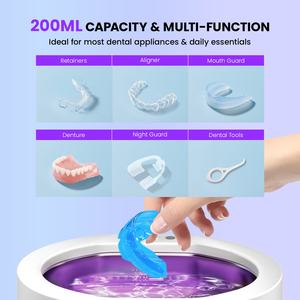 Máquina de Limpeza Ultrassônica Portátil 2026 <span class=keywords><strong>Mini</strong></span> para Joias Óculos Dentaduras para Uso Doméstico - Product Image 4