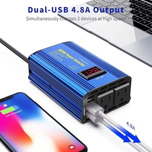 Convertisseur <span class=keywords><strong>DC</strong></span> <span class=keywords><strong>12V</strong></span> à 110V <span class=keywords><strong>AC</strong></span> Adaptateur de chargeur de voiture Onduleur 300W - Product Image 3