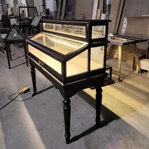 Meubles de salle d'exposition de bijoux de style rétro en bois vitrines en verre pour bijoux et vitrines de <span class=keywords><strong>pierres</strong></span> précieuses - Product Image 6