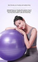 Ballon de yoga en PVC 75 cm, lisse et givré, multi-tailles, pour fitness, pilates et exercices