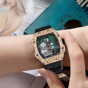 Reloj de Cuarzo ZIDO Business Square con Estilo Moderno, Caja de Aleación de Lujo y Correa de Silicona, Reloj de Cuarzo Elegante para Hombre - Product Image 3