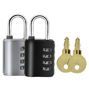 <span class=keywords><strong>Cadenas</strong></span> Haute Sécurité 609 à Combinaison 4 Chiffres avec Clé Maîtresse <span class=keywords><strong>pour</strong></span> Intérieur, Extérieur, Bagages et Casiers – Verrou de Protection - Product Image 3