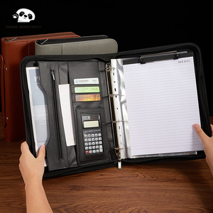 Carpeta Portafolio Expandible de Cuero PU Negro A4 con Múltiples Bolsillos y Cierre, para Documentos, Currículum y Negocios - Product Image 4
