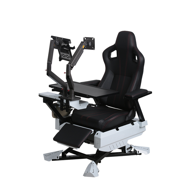 Home Office Executive Gaming Chair Racing Flight Zero Gravity Reclining Workstation Convertible Cockpit Synthetic Leather