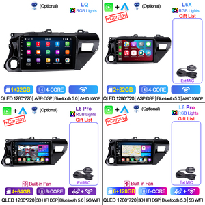 Lehx L6Pro เครื่องเล่นดีวีดีติดรถยนต์วิทยุมัลติมีเดียสำหรับรถยนต์ Android12 QLED 2 DIN AN120 2015-2020 2DIN สเตอริโอ CarPlay GPS - Product Image 4