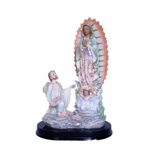 Хорошая цена на антикварную полимерную статую, католические религиозные поделки, статуэтка Богоматерь Лурдес из полимера