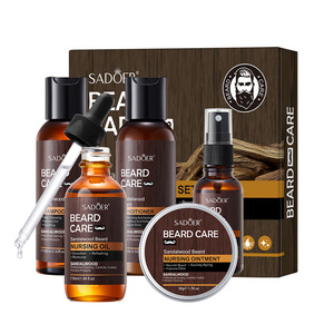 <span class=keywords><strong>Set</strong></span> da cinque pezzi per la cura della <span class=keywords><strong>barba</strong></span> da <span class=keywords><strong>uomo</strong></span> in legno di sandalo, migliora la frizzatura, idrata, leviga, nutre, confezione regalo per <span class=keywords><strong>uomo</strong></span>, regali per <span class=keywords><strong>uomo</strong></span> - Product Image 1