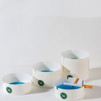 Biologisch Abbaubarer Tragbarer Runder Papier-Aschenbecher mit Gel, Auslaufsicher und Rauchfrei, für Auto, Camping & Zuhause