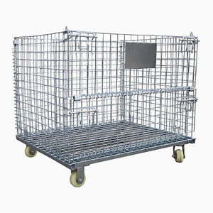 כבד ברזל מתכת gitterbox כלוב פלדה מנעול stackable כלוב עבור מחסן אחסון אחסון מחסנים פלדה עמיד רשת - Product Image 6
