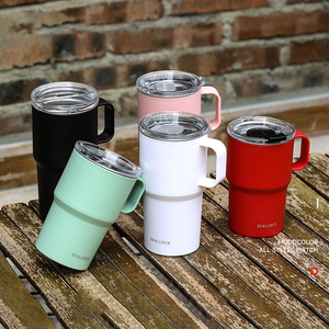 Custom Logo 304 Stainless Steel Water Cup with Lid Portable Mug for Coffee for Promotional Drinkware