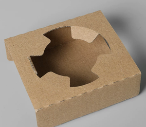 Eco-friendly Disposable Kraft <b>Paper</b> Cup Carrier <b>Tray</b> for Takeaway Coffee Anti-slip Corrugated <b>Paper</b> Cup Holder Disposable <b>Tray</b> - Product Image 6