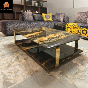 Sofá Seccional en Forma de L de Lujo Italiano, Moderno, de Materiales Mixtos, Cuero y Tela, Muebles para Sala de Estar, para Villa y Penthouse - Product Image 3