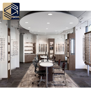 Wood Optical Shop Counter Design Glasses Showcase Glass Cabinet For Eyewear Sunglasses Display