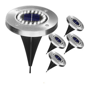 Luz Solar para Jardín, 20 LED, Impermeable, de Acero Inoxidable, para Exteriores, Luz Blanca Cálida - Product Image 4
