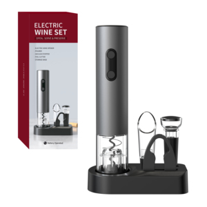 Ensemble d'accessoires pour le <span class=keywords><strong>vin</strong></span> de haute qualité Tire-bouchon électrique automatique professionnel Ouvre-<span class=keywords><strong>bouteille</strong></span> de <span class=keywords><strong>vin</strong></span> Coffret cadeau - Product Image 2