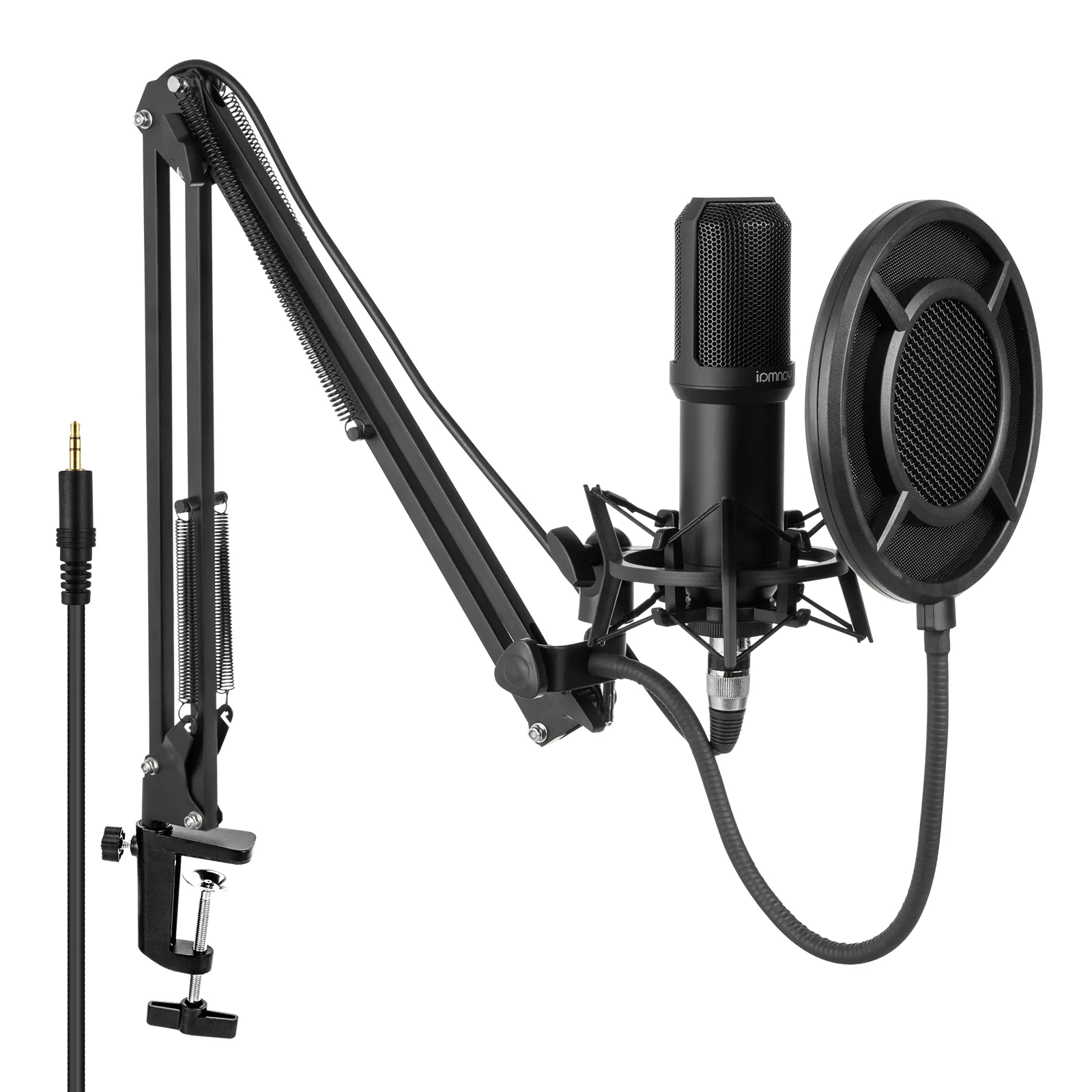 Factory custom condenser recording microphone with Desktop bracket for skype youtube voice over