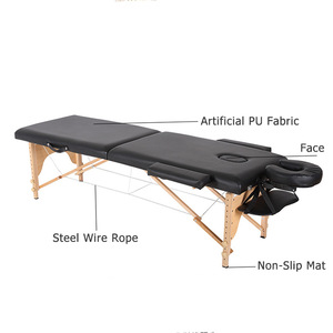 Portable Wooden <b>Folding</b> Massage Table Tattoo <b>Bed</b> Adjustable Beauty Salon <b>Bed</b> Tattoo Workshop Professional <b>Bed</b> - Product Image 3