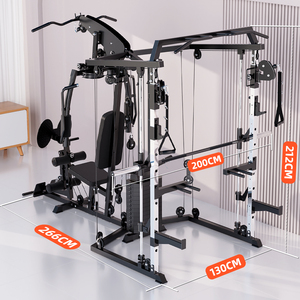 Máquina Smith Multifuncional, Equipo <span class=keywords><strong>de</strong></span> Entrenamiento Integral, Soporte para Sentadillas, <span class=keywords><strong>Ejercicios</strong></span> <span class=keywords><strong>de</strong></span> Pecho, Piernas y Espalda para el Hogar - Product Image 2