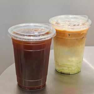 Gelas PET Sekali Pakai Bebas BPA untuk Makanan, Aman, Dinding Tunggal, untuk Kafe, Toko Boba, Minuman Dingin, Layanan Takeout - Product Image 1