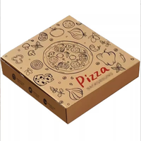 Boîte à pizza économique en carton ondulé, qualité alimentaire, anti-fuite, pour plats à emporter, idéale pour snack-bars et banquets