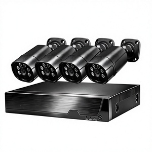 Kit de Vigilância CCTV POE <span class=keywords><strong>NVR</strong></span> Xiongmai de 4 Canais 4K 8MP com Câmera Bullet Externa Preta e Fontes de Luz Duplas - Product Image 1