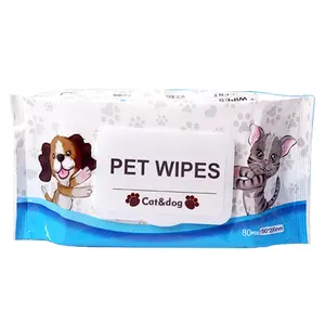 Fragrance-Free Non-Woven Antiseptic Antifungal Deodorizing Dog Cat Wet Wipes
