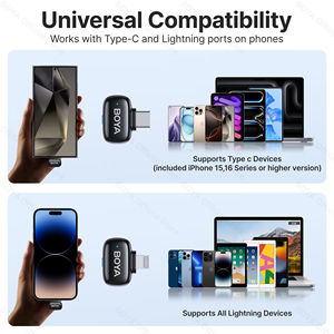 Micrófono <span class=keywords><strong>de</strong></span> <span class=keywords><strong>Solapa</strong></span> Inalámbrico <span class=keywords><strong>de</strong></span> 2.4G para Mini, para iPhone, Android, Smartphone, Cámaras DSLR, Grabación <span class=keywords><strong>de</strong></span> YouTube y Transmisión en Vivo - Product Image 4
