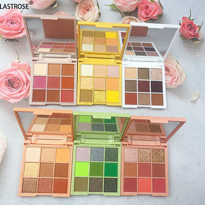 Großhandel Hochwertige vegane 9-Loch-Lidschatten-Palette Private Label Benutzer definiertes Logo Schimmer Finish Quadratisches Pulver Lidschatten-Palette - Product Image 2