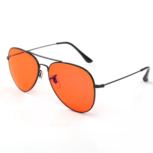 Uso nocturno para hombres, marco de Metal para trabajo en computadora para hombres, tinte naranja 99% 100%, <span class=keywords><strong>gafas</strong></span> con <span class=keywords><strong>filtro</strong></span> de bloqueo de luz <span class=keywords><strong>azul</strong></span>, <span class=keywords><strong>gafas</strong></span> - Product Image 2