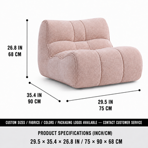 Fauteuil lounge confortable tout en mousse, <span class=keywords><strong>canapé</strong></span> de sol modulaire en chenille <span class=keywords><strong>rose</strong></span> pour petit appartement, dortoir, coin lecture - Product Image 5