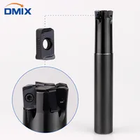 Tête de fraise DMIX MFH03R à alimentation rapide, indexable, à haute vitesse de déplacement, revêtement TiAlN, coupe à droite, ODM/OEM LOGU03, pour fraisage de matériaux durs