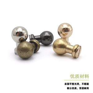 Pernos de cobre con cabeza de monje, tiradores redondos para cajones, accesorios de ferretería sin níquel, estilo sencillo para bolsos, ropa y artículos de cuero. - Product Image 5