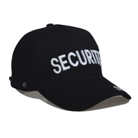 OEM 3D bordado guardia de seguridad oficial gorra al aire libre de sarga ajustable camión guardia de seguridad evento personal gorras