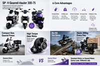 Moto électrique de tourisme personnalisée de haute qualité, haute performance, super rapide, 2000W, rechargeable, freins à double disque, lithium, Chine
