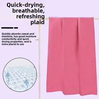 Microfiber Portable Fitness Swimming Beach Towel Quick-Dry Water Absorbent Magnetic Fixing Solid Color Thermal Hot Spring Towel