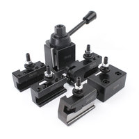 Support d'outil de tour à changement rapide de type cale carrée 250-001, en acier au carbone, finition oxyde noir, haute résistance
