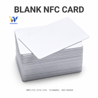 Tarjeta NFC en Blanco de 13.56MHz NFC213, Programable, PVC, RFID, Reescribible, Sin Contacto, Inteligente, Venta al Por Mayor Directa de Fábrica