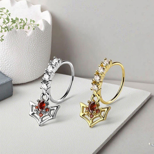 Xincfocus Trendy Piercing al naso <span class=keywords><strong>ragnatela</strong></span> anello naso pieghevole in acciaio inox gioielli per il corpo per le donne degli uomini - Product Image 3