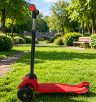 Trottinette acrobatique pour adolescents et enfants - Trottinette à trois roues légère et durable en plastique pour l'extérieur