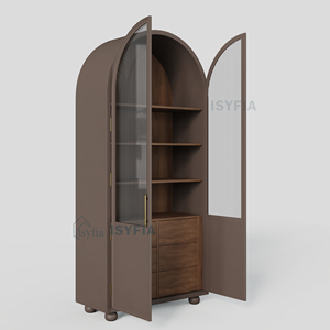 <span class=keywords><strong>Armoire</strong></span> à vin en bois massif de style nordique médiéval avec porte en verre et tiroirs, <span class=keywords><strong>armoire</strong></span> de <span class=keywords><strong>rangement</strong></span> personnalisable, salon, meubles de maison - Product Image 1