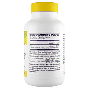 Capsules de fer végétariennes sans gluten les plus compétitives, capsules de fer dures, complément vitaminique, capsules de fer - Product Image 2