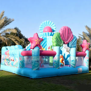 JOYSHINE Castello Gonfiabile a Forma <span class=keywords><strong>di</strong></span> Sirena 6m Certificato CE per Bambini, Design per Uso Commerciale Facile da Montare - Product Image 2