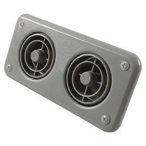 Sortie double grise - Grille d'aération - Compatible avec : Machines de chantier et véhicules de rénovation 190 x 92 mm Climatisation Grille d'aération - Product Image 6